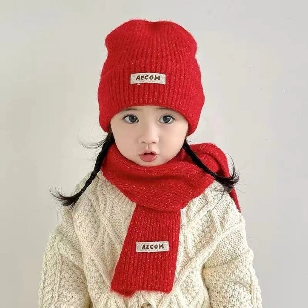 

New Warm Scarf Hat Set Windproof Coldproof Neck Warmer Beanie Hat Autumn and Winter
