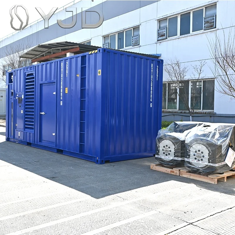 DYJD Container Type OEM customized Rated 750kw 900kva 800kw 1000kva diesel generator power by Weichai 12M26D1012E201 engine