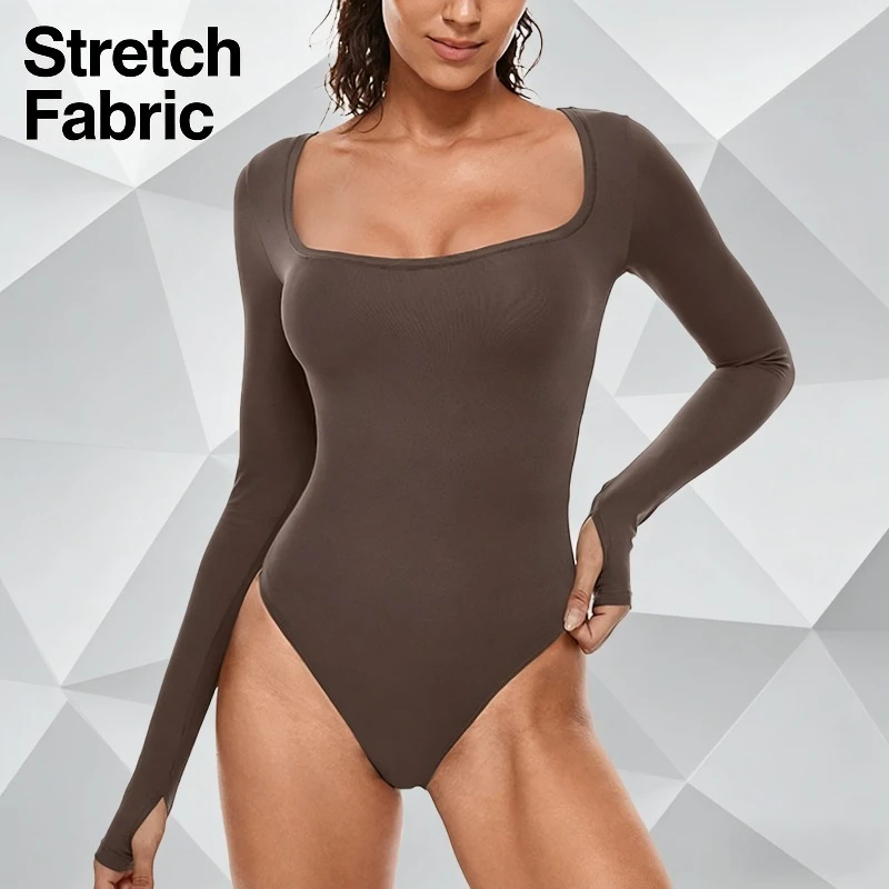 Kombinezon do jogi damski 2026, długi rękaw, jednoczęściowy, obcisły strój fitness