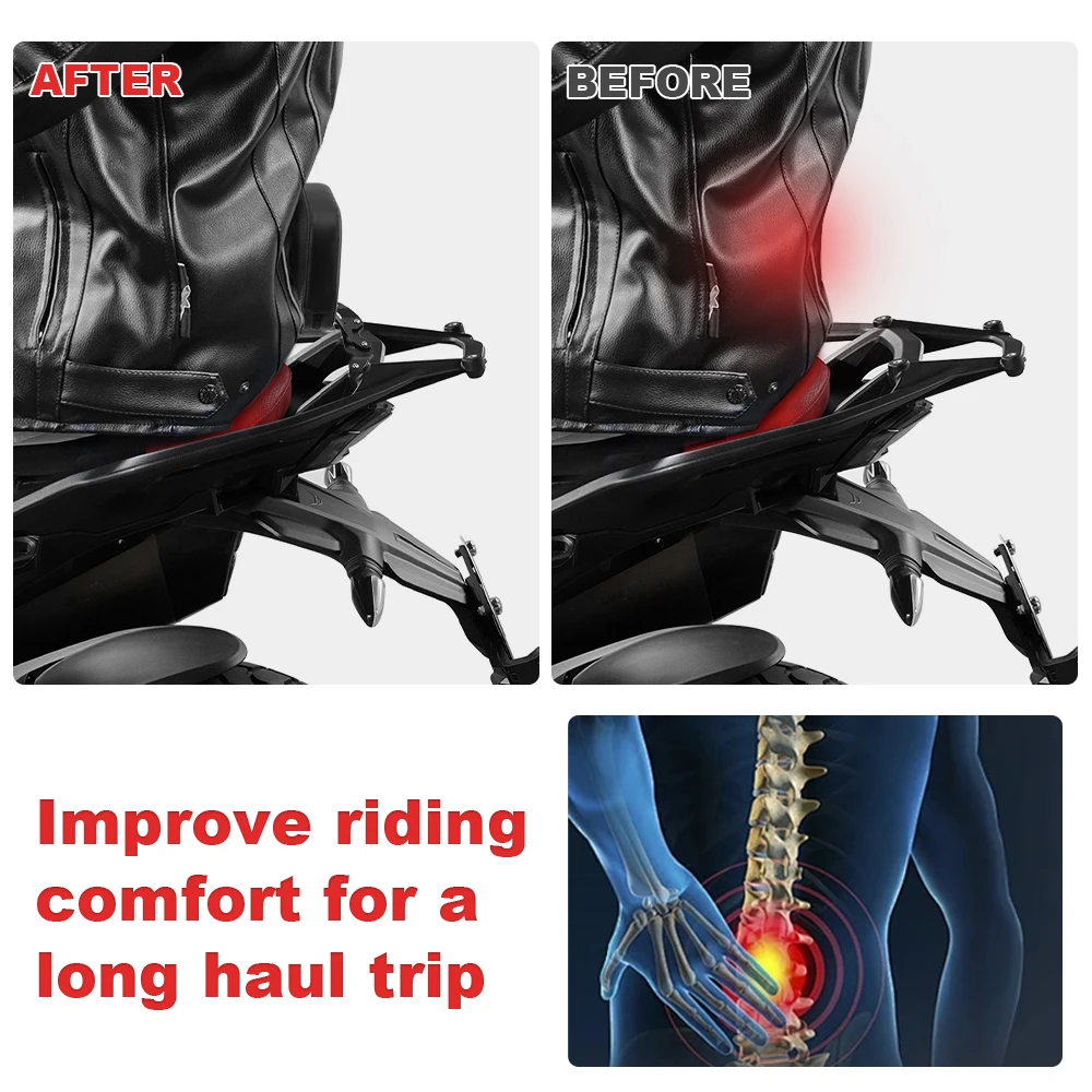 Motorcycle For Ducati Multistrada V4 V4S 2021-2024 V4 RS V4 Pikes Peak V4 Rallly Passenger Backrest Sissy Bar with Cushion Pad