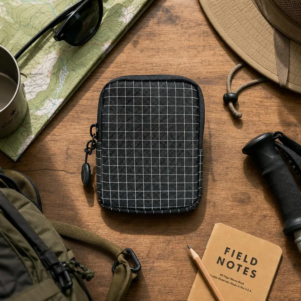 Mesh Nylon Storage Bag Multifunctional Zipper Coin Purse Card Bag Key Earphone Storage Bag Outdoor Camping Pouch Mini Pocket