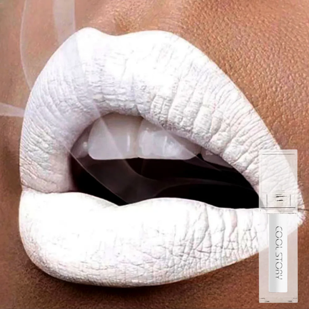 Black Matte Velvet Lip Gloss ฮาโลวีน Liquid ลิปสติก Lips Tint Make Up Lip Glaze เครื่องสําอางริมฝีปากคราบความงามกันน้ําสีเขียว