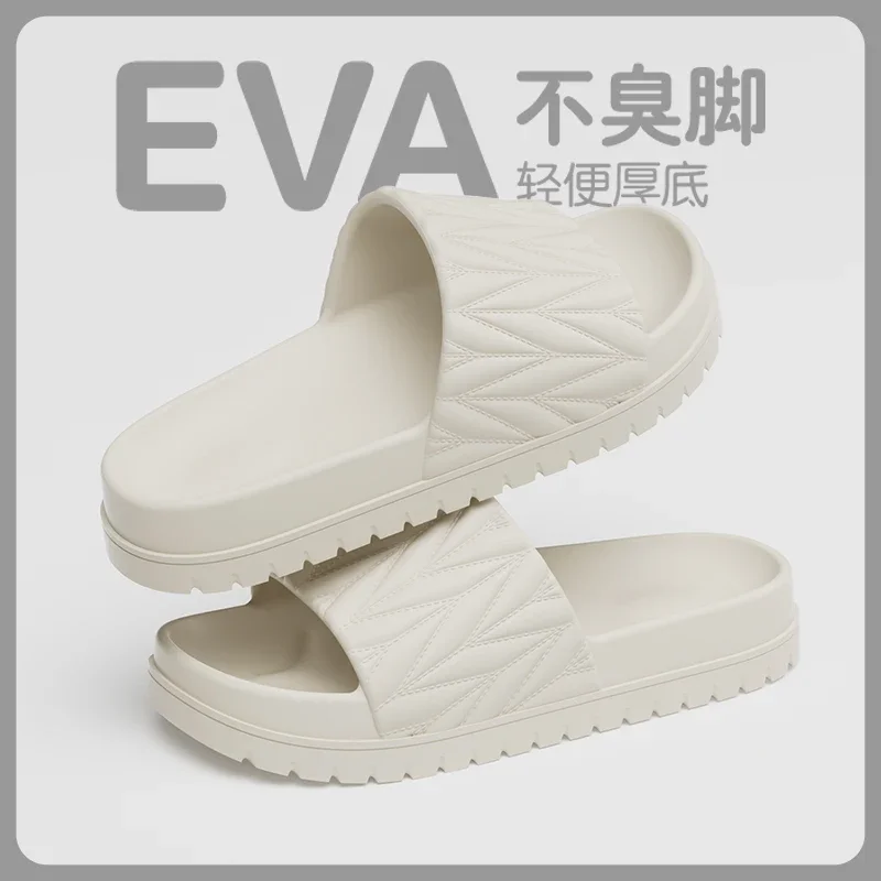 Heren Zomer Antislip Eva Slippers Vrouwen Outwear Veelzijdige Dikke Zool Geplooide Sandalen Paar Thuis Indoor Outdoor Schoenen