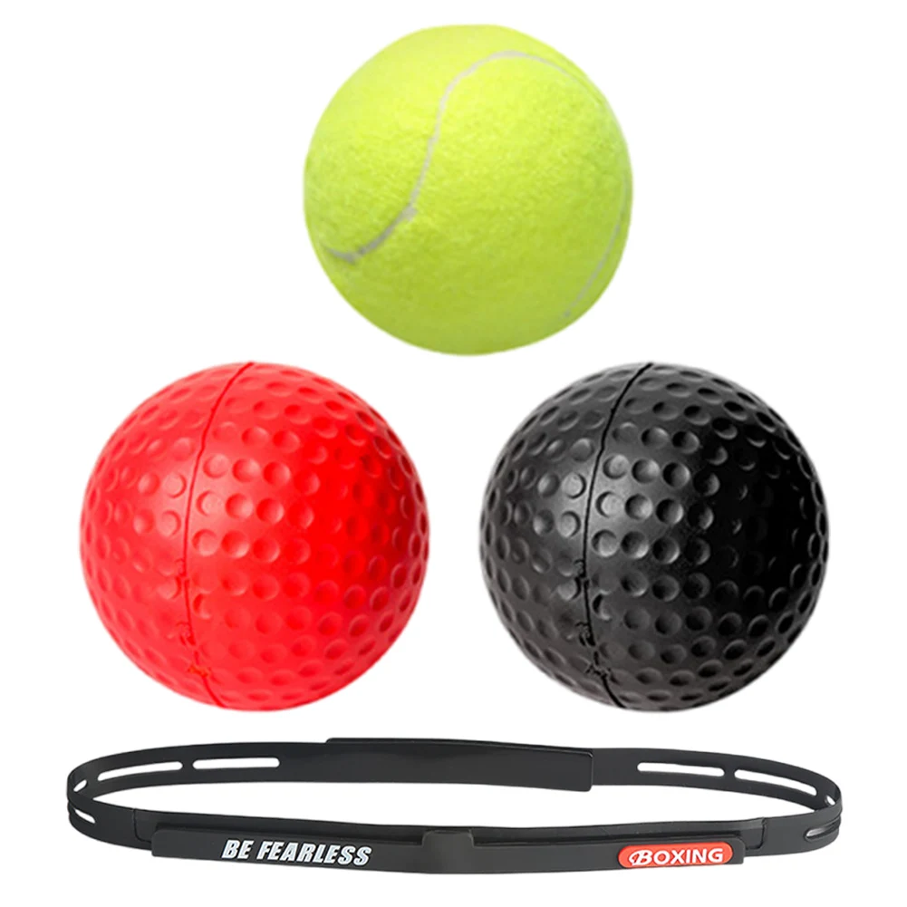 مجموعة كرات الملاكمة العاكسة، كرة الملاكمة للتدريب على رد فعل اليد والعين مع عصابة رأس لخفة الحركة وسرعة اللكم والمهارة القتالية