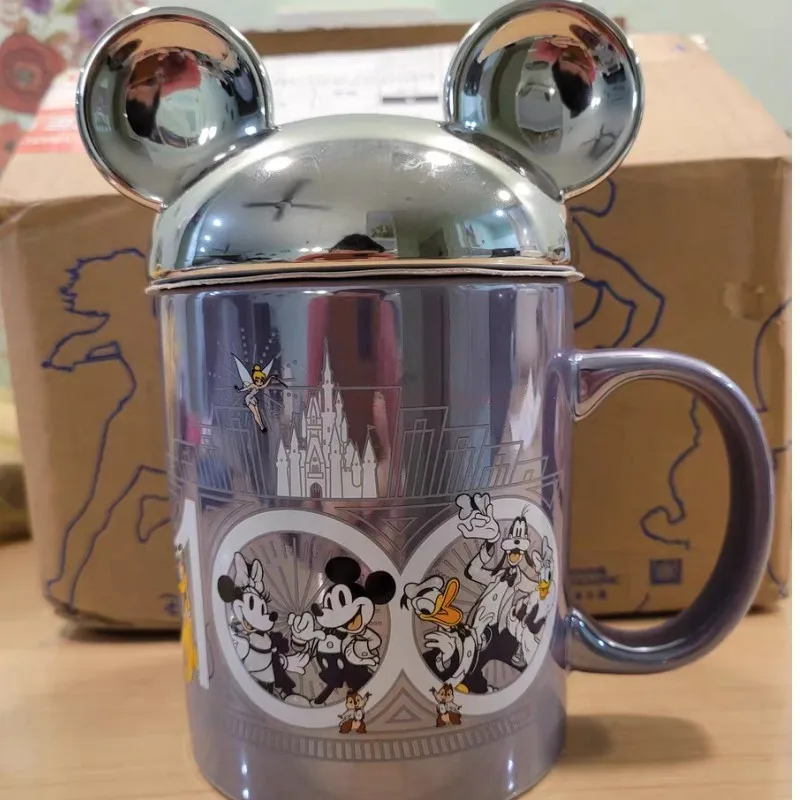 Caneca Disney-Mickey Mouse com bola de cristal, cobertor macio, série aventuras, bonecas modelo, decoração colecionável, boneco natalino, 2023