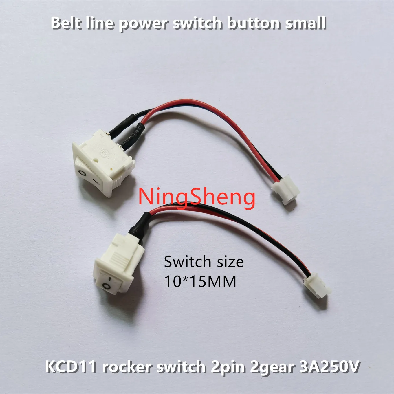 Original new 100% KCD-117-S belt line power switch button small 10*15 2pin 2gear 3A250V rocker switch