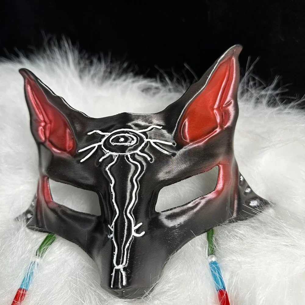 New Game Arknights Lappland the Decadenza Cosplay Mask Adult 3D Printed Fox Helmet Half Face Mask Carnival Halloween Party Prop