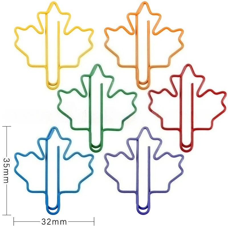 100/50 قطعة مابل ليف الموثق كليب المرجعية حامل الملفات الصغيرة لمجلة مخطط مكتب القرطاسية الزخرفية مشبك ورق #1
