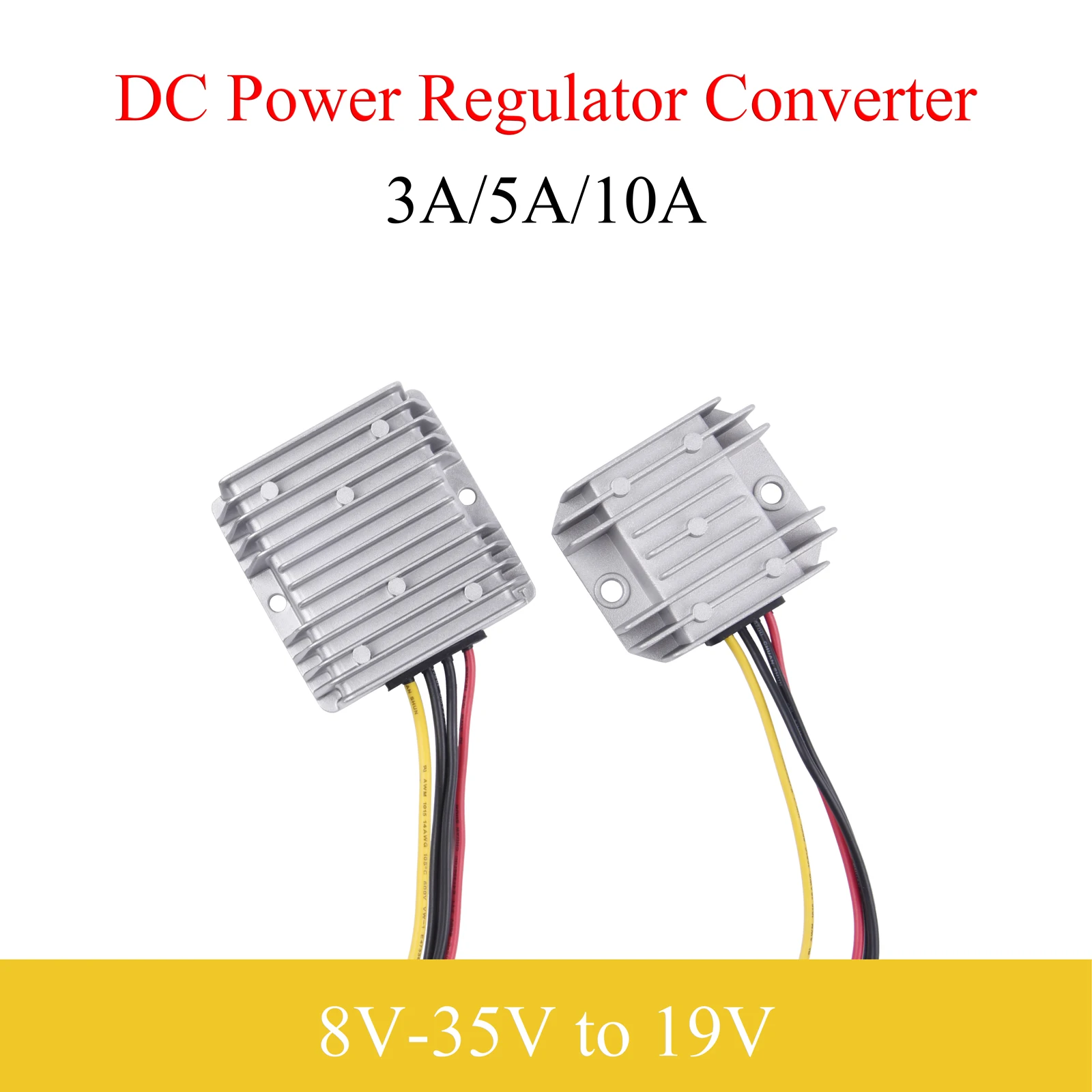 8V-35V to 19V DC Power Converter 3A 5A 10A Stabilizer Voltage Automotive Power Supply Moudle Waterproof For Car