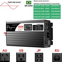 1500W inverter 12v 220v pure sine wave solar power inverter DC 24V 48V to AC 110V with remote control