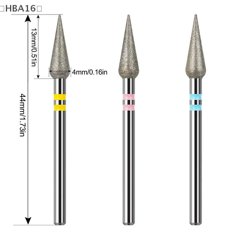 maveraHBA16tüasharp cone cutícula limpa prego broca profissional carboneto bit gel polonês remoção durável manicure ferramentas nail techs