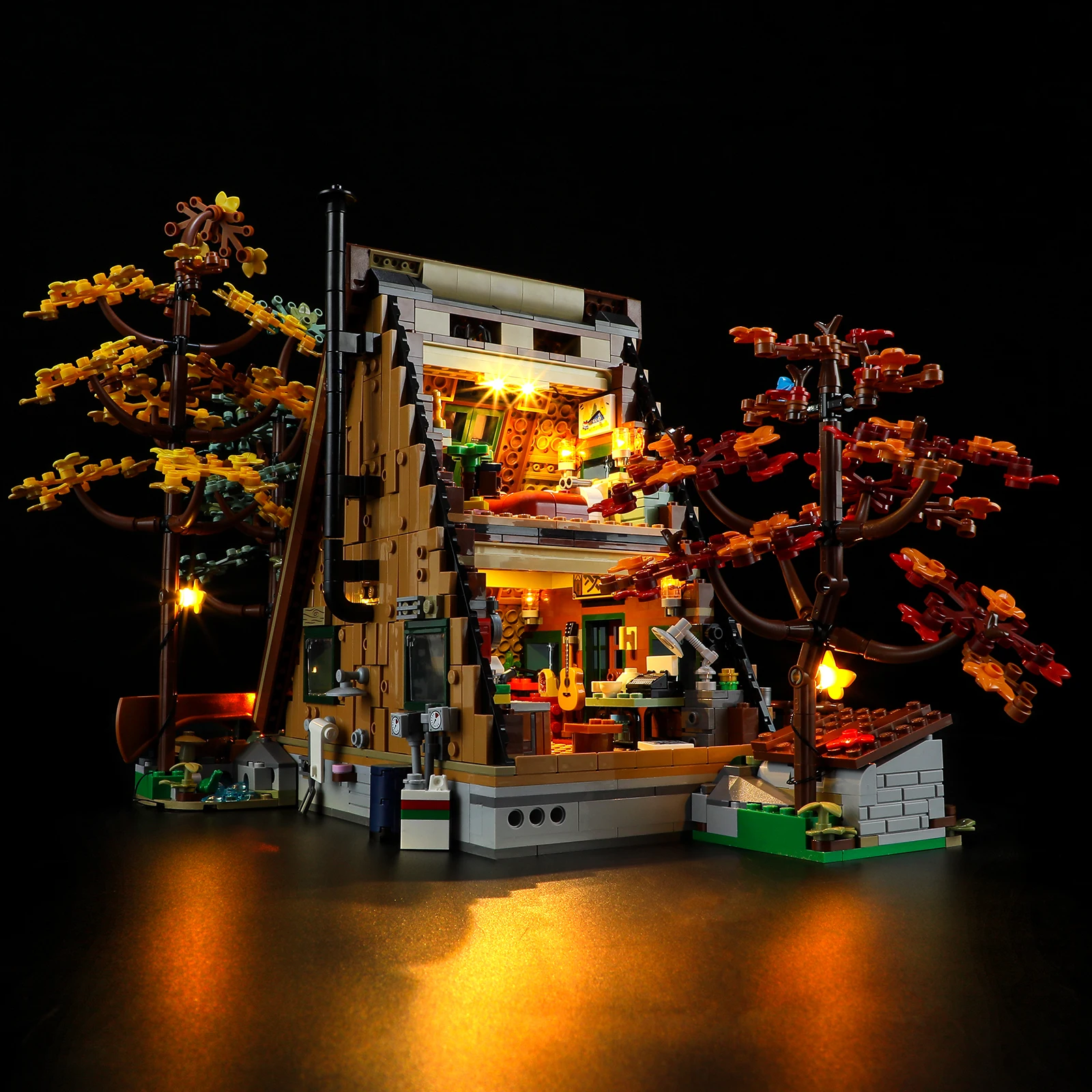 مجموعة إضاءة LED لـ 21338 A- إطار المقصورة أضواء بناء منزل الغابات (بدون كتل إضاءة LED فقط) مجموعة أضواء الطوب للهدايا