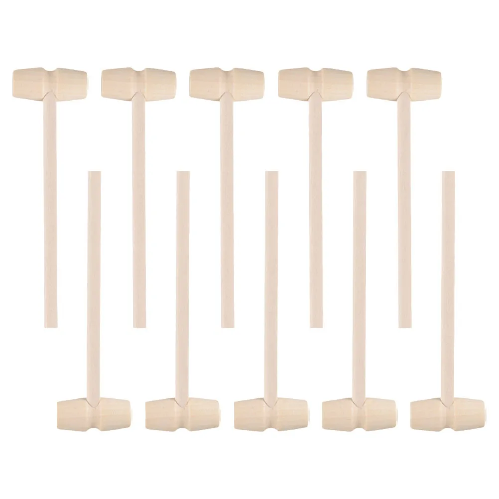 Zestaw 25 drewnianych młotków w kształcie kraba, gładkie krawędzie, bezpieczne młotki dla dzieci do koordynacji ręka-oko, malowania DIY, graffiti, rzeźbienia.