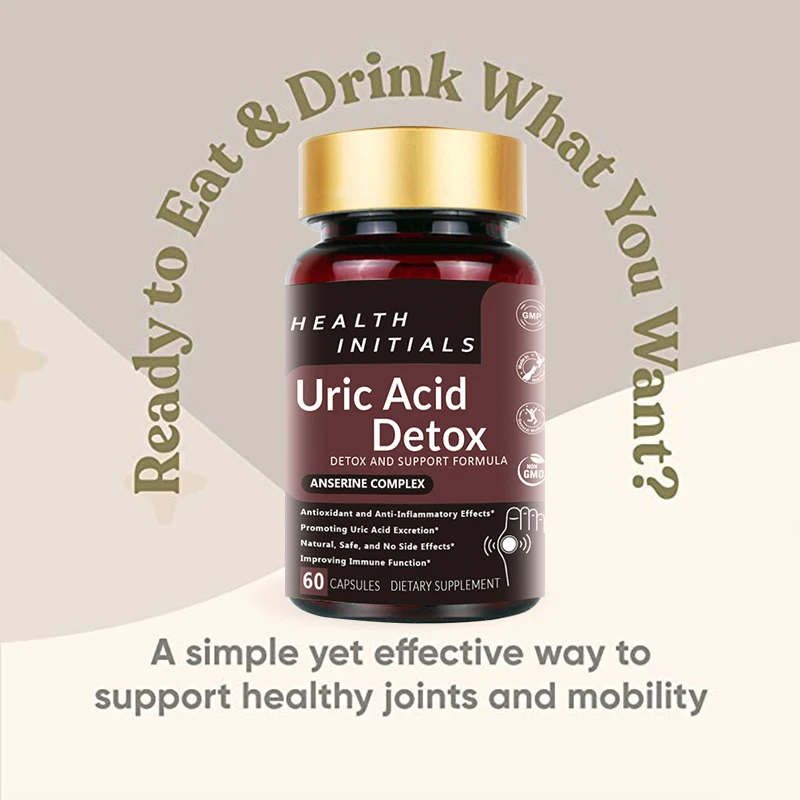 Balance Uric Acid,  Support Gout,Support  Joint Swelling, Inflammation, Pain And Stiffness,Anserine 60 Capsules