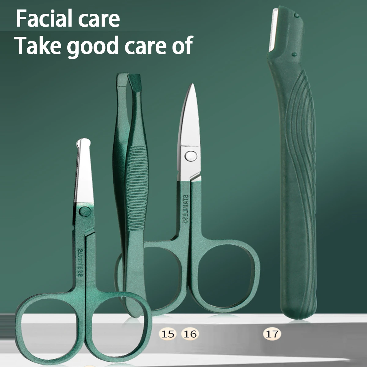 [7-35 pièces Kit de soin des ongles] Kit de soin des ongles en acier inoxydable avec étui de voyage portable ensemble de manucure avec coupe-ongles, ciseaux à cuticules