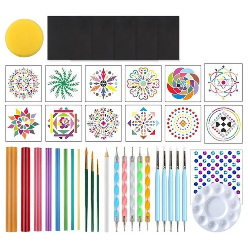 MACH-Mandala Art Painting Kit Dotting Tools For Nail Stone Drawing Home Decor Activity Mothers Day Gifts