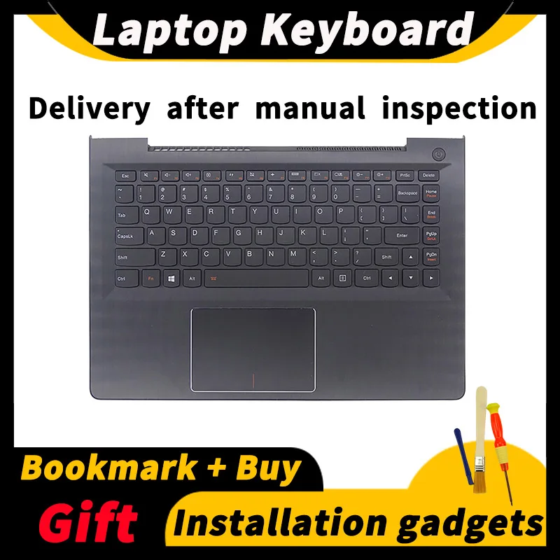 

US Laptop Keyboard Palm Rest with Touchpad for Lenovo Keyboard U31-70 500S-13ISK 300S-13ISK