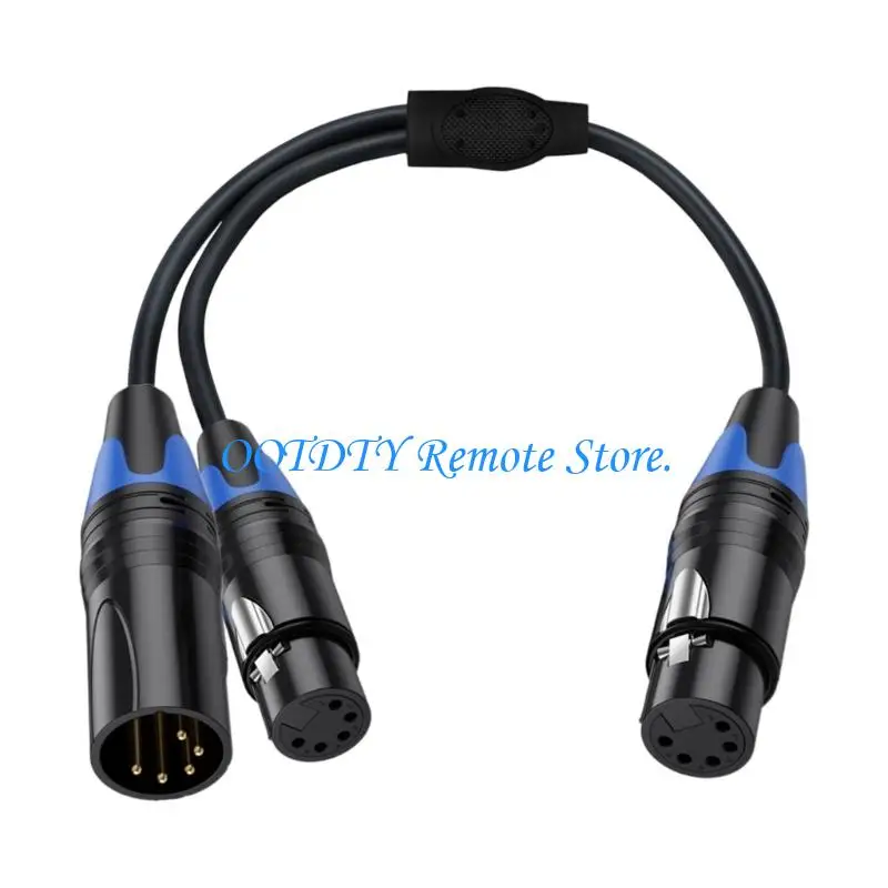  5Pin XLR Y Splitter 5Pin XLR Cable Mic Cord For Professional Music Stage Light