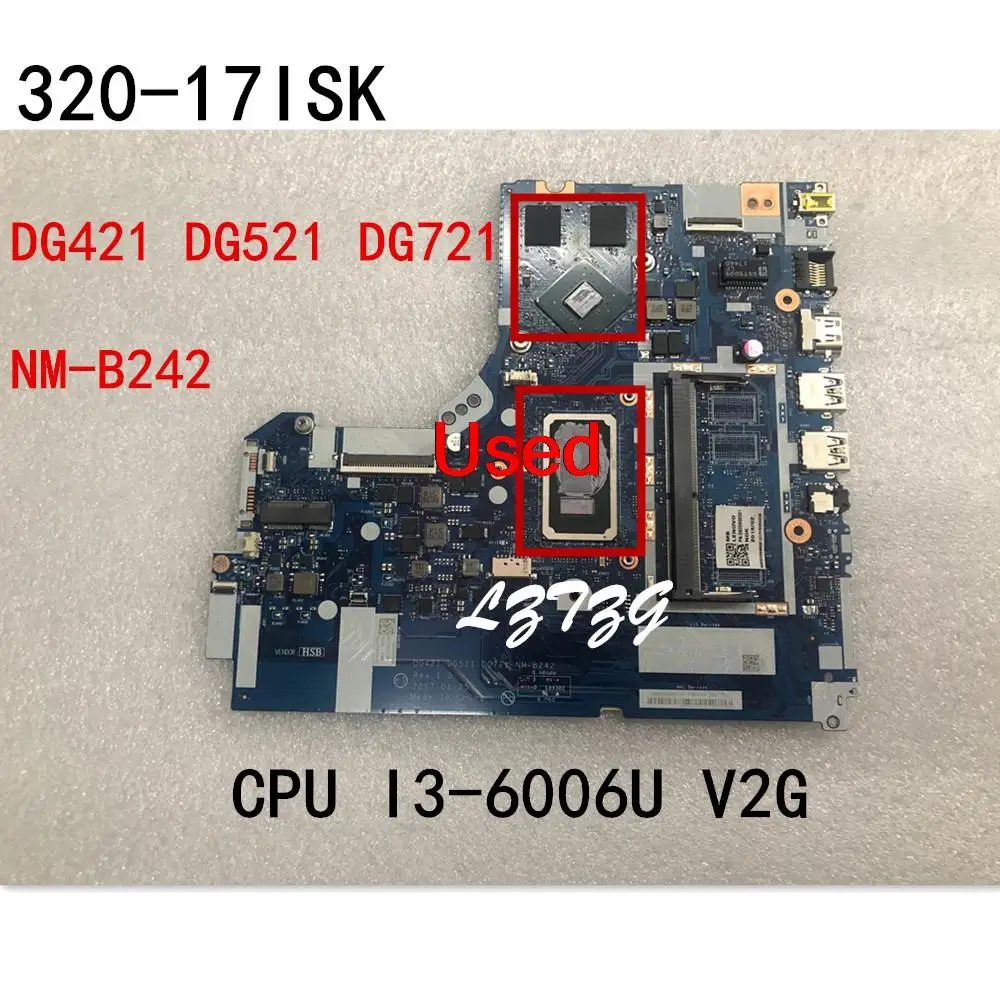 NM-B242 For Lenovo ideapad 320-17ISK Laptop Motherboard CPU I3-6006U V2G FRU 5B20N96001 5B20N96013