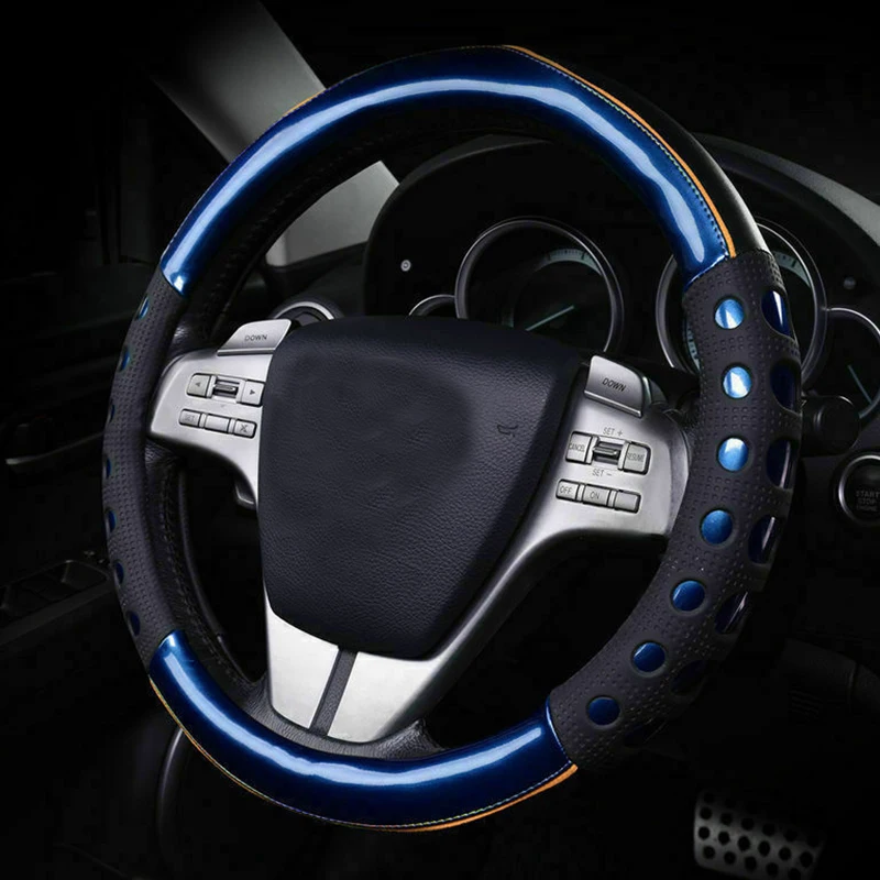 جديد 38 سنتيمتر 15 "غطاء عجلة القيادة حامي الكسوة المضادة للانزلاق قبضة للسيارة العالمي مقاومة للاهتراء #2