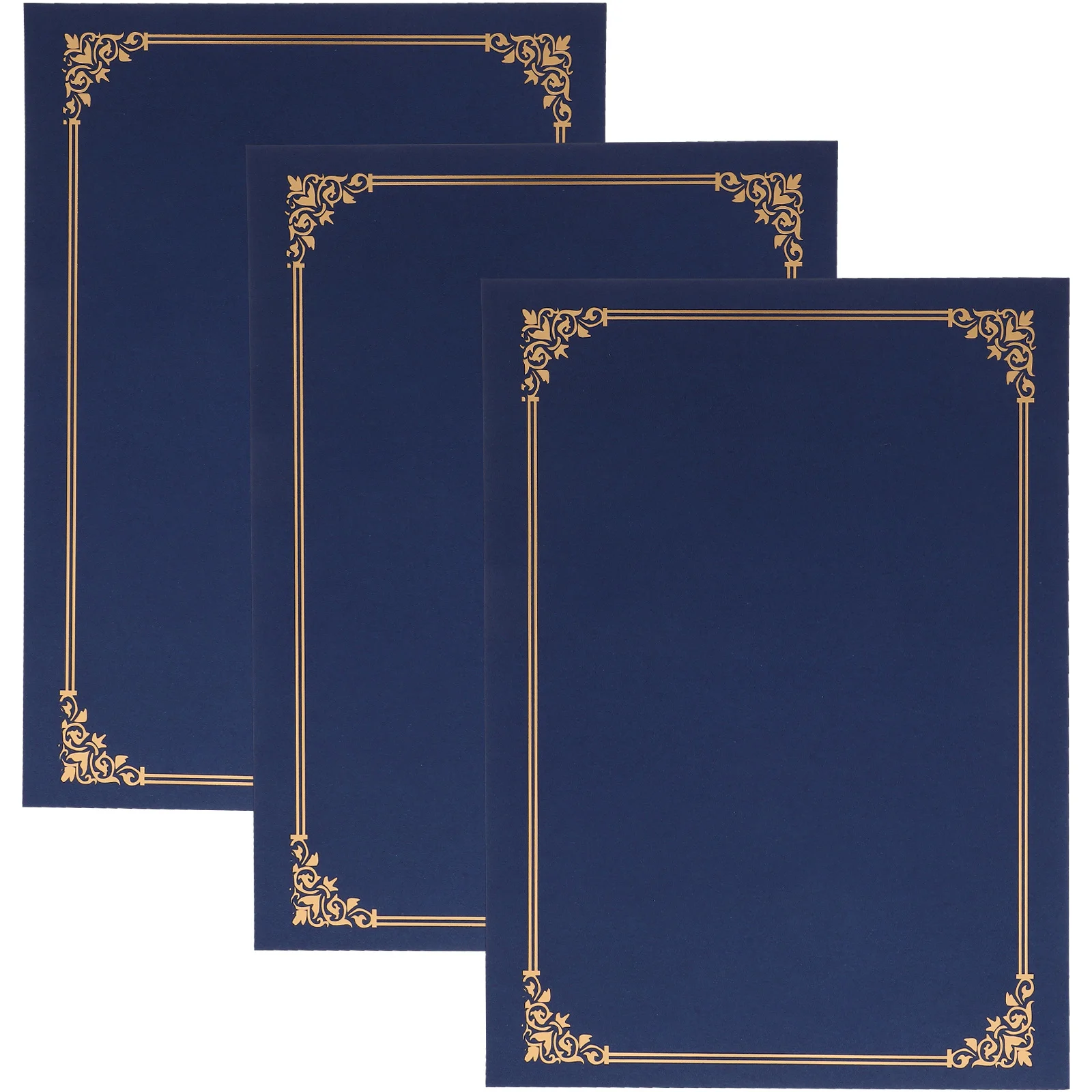 3 Sets Zertifikatshülle aus Papier, Auszeichnungshalter, elegantes Design für Zertifikate, Diplome, Geschäftspräsentationen, Schutz