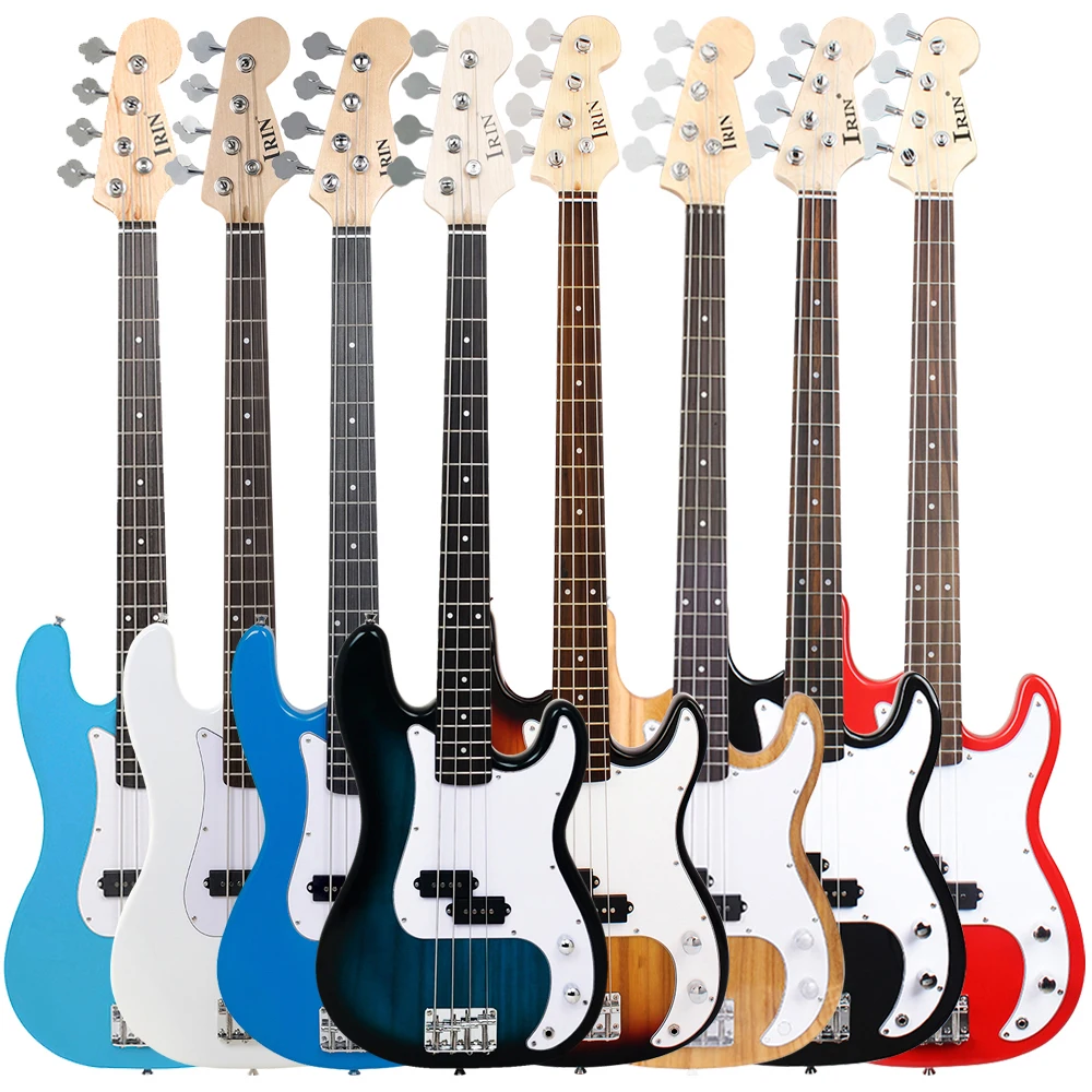 IRIN 4 String 20 Frets Electric Bass Guitar Maple Body Rosewood Fingerboard With Amp Bag Straps Bass Guitar Parts & Accessories