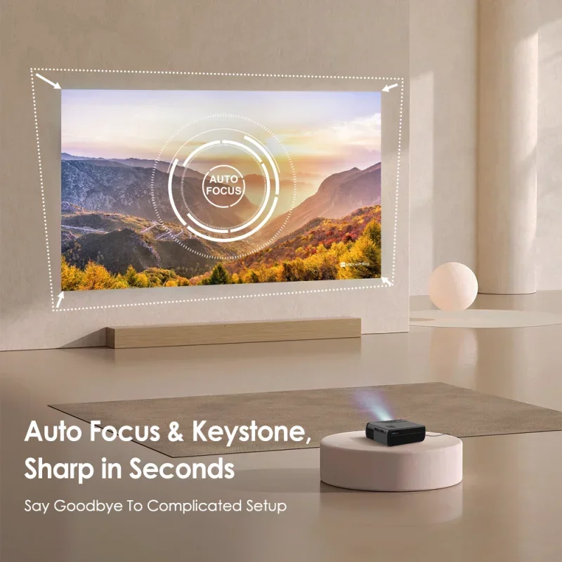 [Google TV Android ] 4k auto focus portable projector 2.4G+5G WiFi 3200ANSI projector NFC TOF home theater outdoor projector