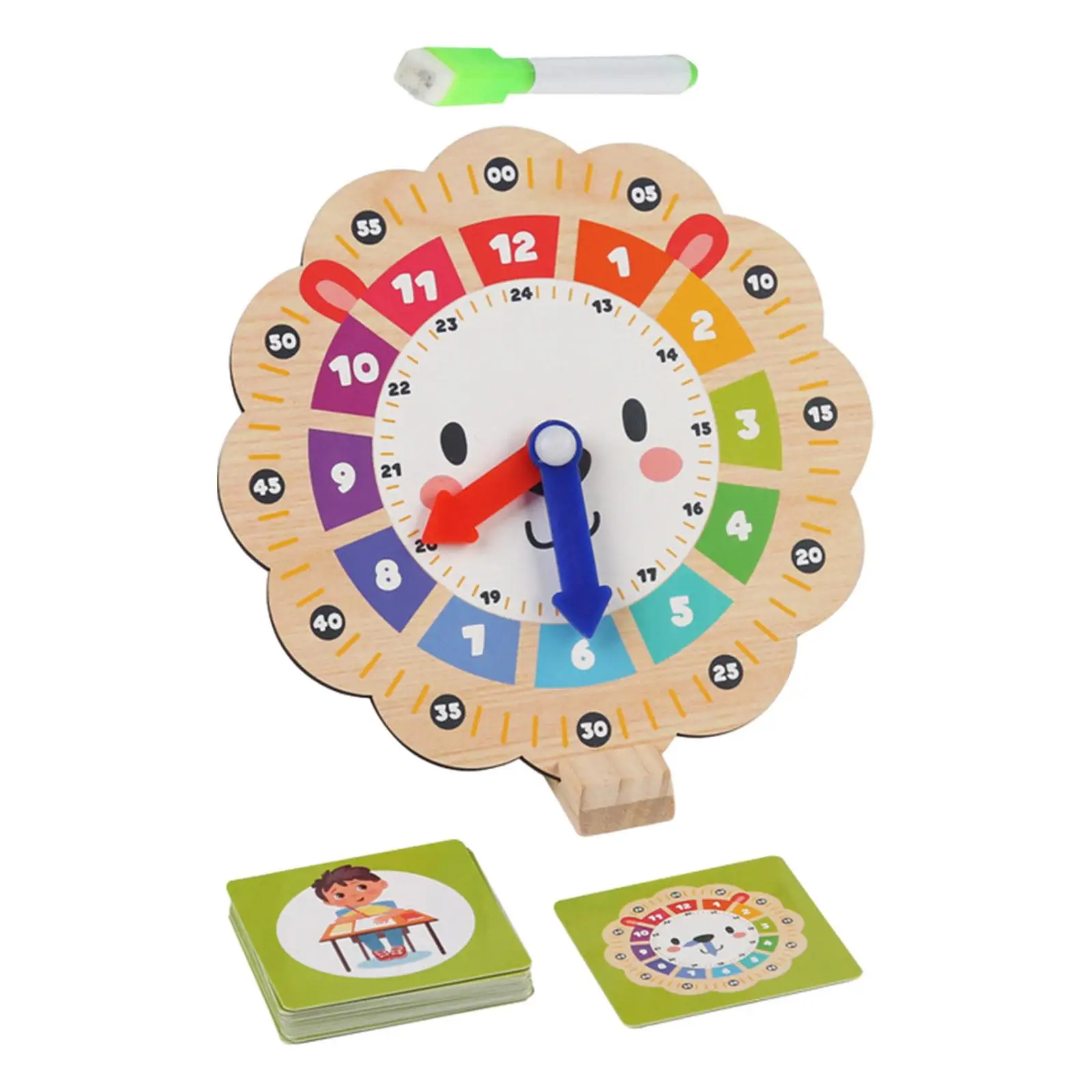 Time Learning Teaching Aid Teaching Clock for Homeschool Supplies Boys Girls