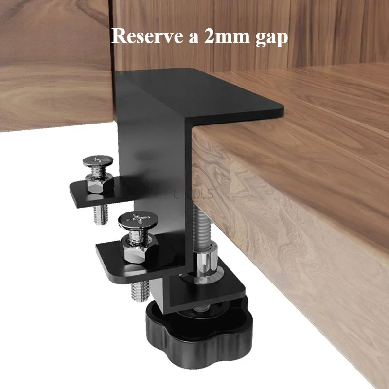 Cabinet Door Mounting Auxiliary Clip Woodworking Integrated Cabinet Face Panel Install Jig Steel Cupboard Frame Mounting Bracket