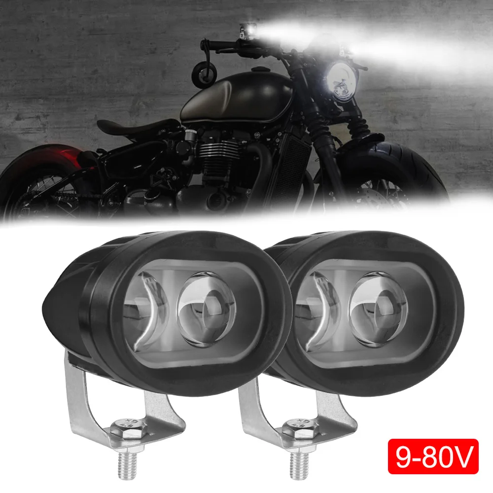 20W 9-80V reflektory motocyklowe LED lampy punktowe robocze samochód terenowy lampy DRL dach dzień z 4D soczewki projektora akcesoria samochodowe
