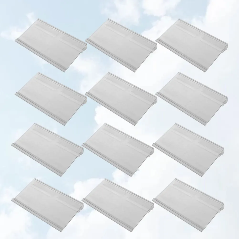 

60 Pcs Label Sign Holder Clear Price Display Plastic Hook Stand Merchandise Tag Shop Supermarket Market Product Clip Elastic