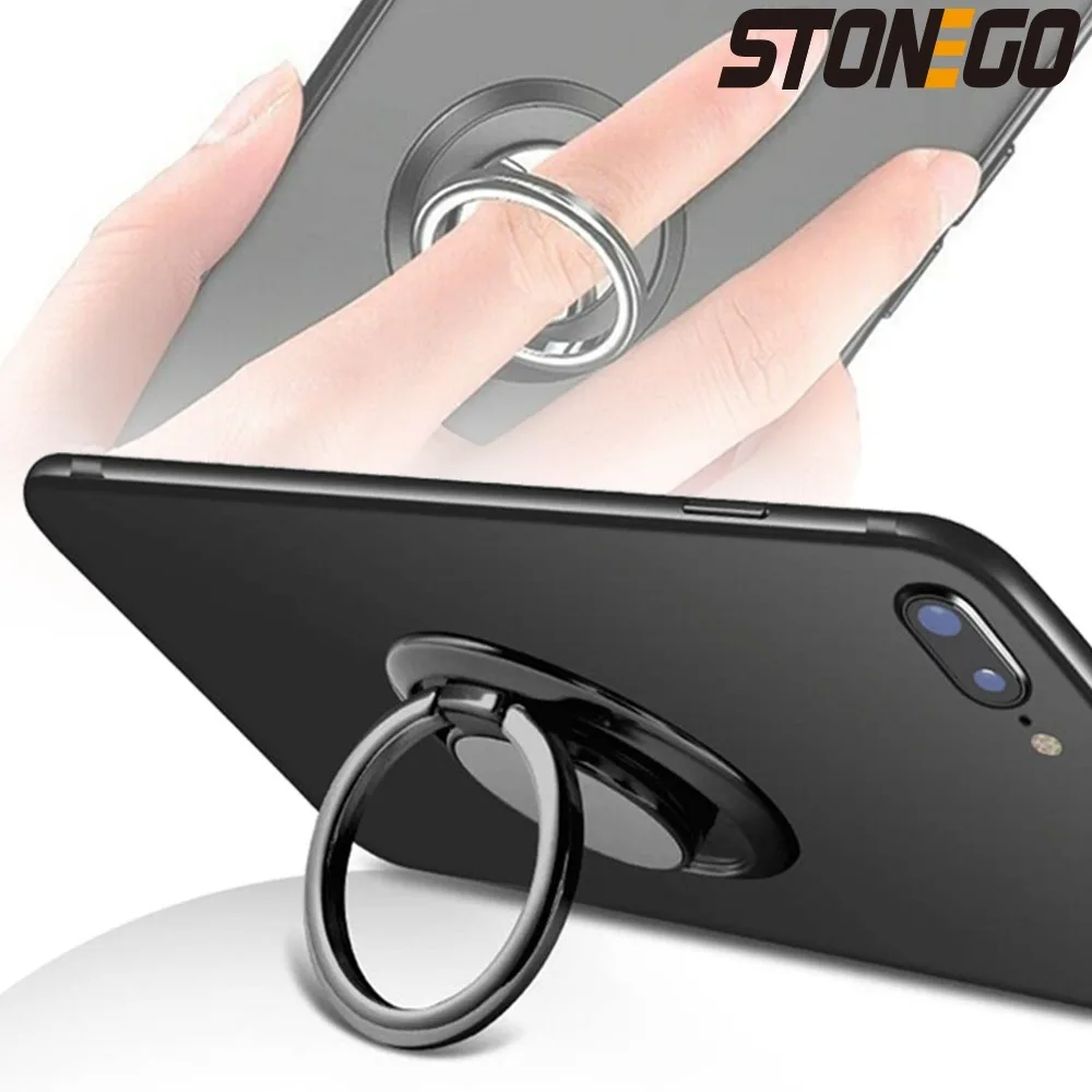 STONEGO-Anillo de Metal Universal para teléfono móvil, soporte magnético para coche, 1 unidad/2 piezas