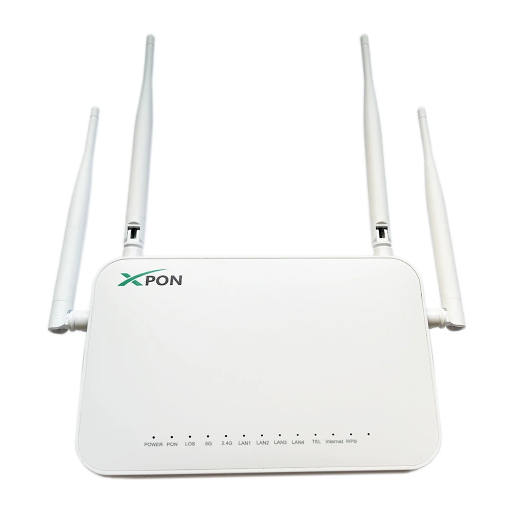 100% originele nieuwe XPON ONU GE 2USB TEL HGU WIFI 2.4G & 5G Dual Band ONT EPON/GPON Engels versie L881G glasvezel router