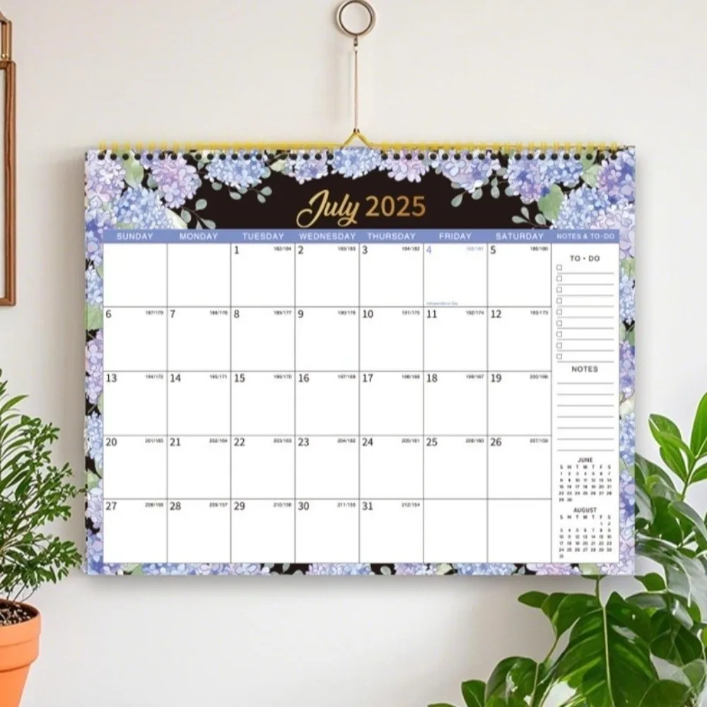 

Креативный настенный календарь с ежемесячным макетом, просторный подвесной календарь, плотная бумага с водонепроницаемой крышкой, настенное крепление для календаря