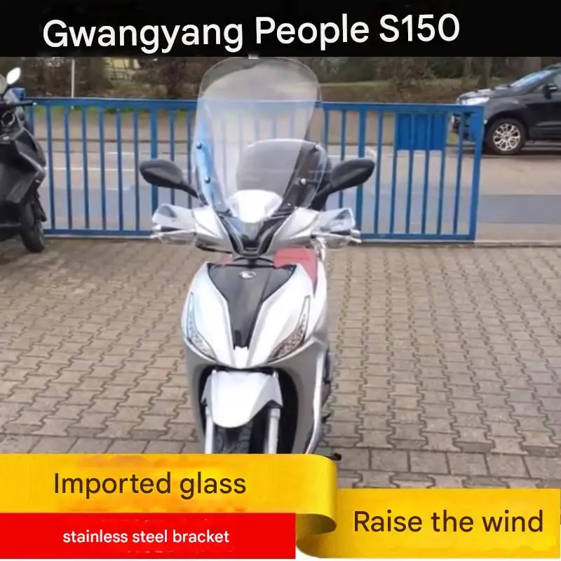FOR KYMCO PEOPLE S 150 Front Windshield - No-Drill Installation Scooter Wind Deflector for Comfortable Riding Experience