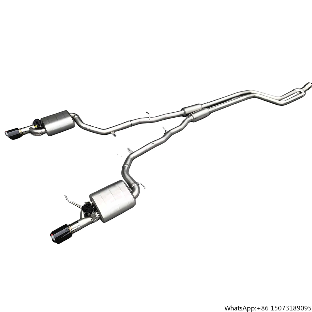 Stainless Steel Exhaust Catback for 535i F10 3.0T N55 With Muffler Valves Turning Exhausted System Pipe