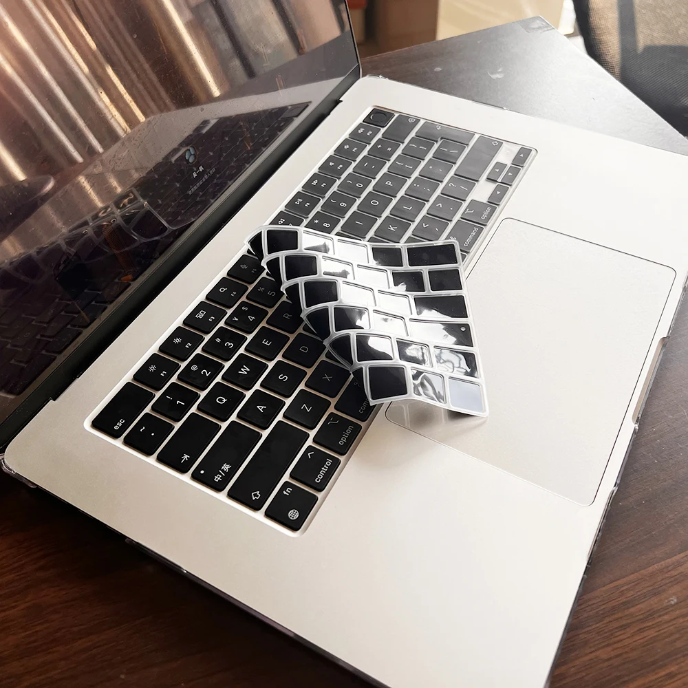 Silicone Keyboard Protector for MacBook Pro14 M5 M4 M3 M2 M1 Chip US and EU Versions, Different Language for Pro16 Air15 Air13