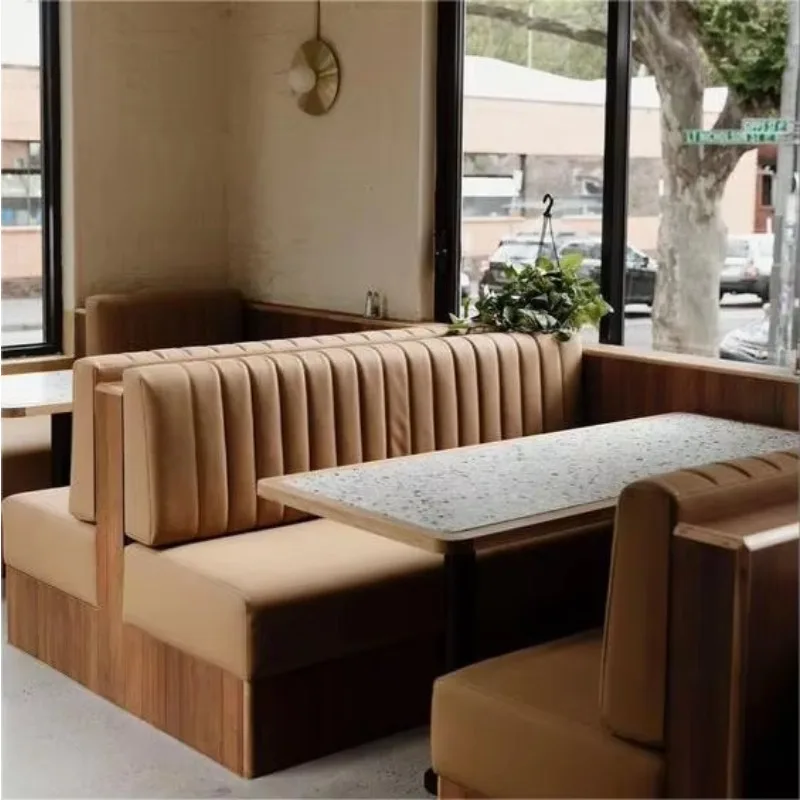 Cheap High Quality Pu Coffee Modern Table And Chair Set Nordic Office Restaurant Leather Booth Sofa