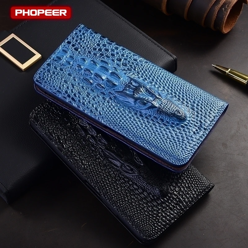 Etui z prawdziwej skóry do Blackview BL9000 BL8000 BV9200 BV9300 BV8900 BV6200 BV8100 BV8800 BV9900 Pro Flip Magnetic Wallet Cover