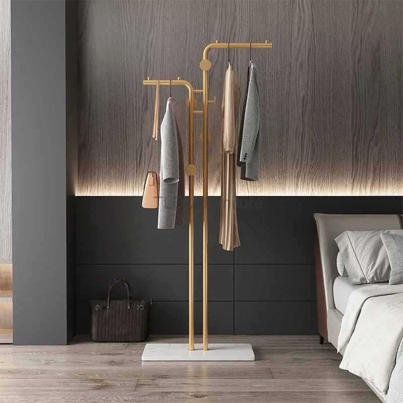 

Coat Rack Floor Simple Indoor Clothes Airing Rack Balcony Bedroom Hanger Household Simple Single Rod Clothes Hanger