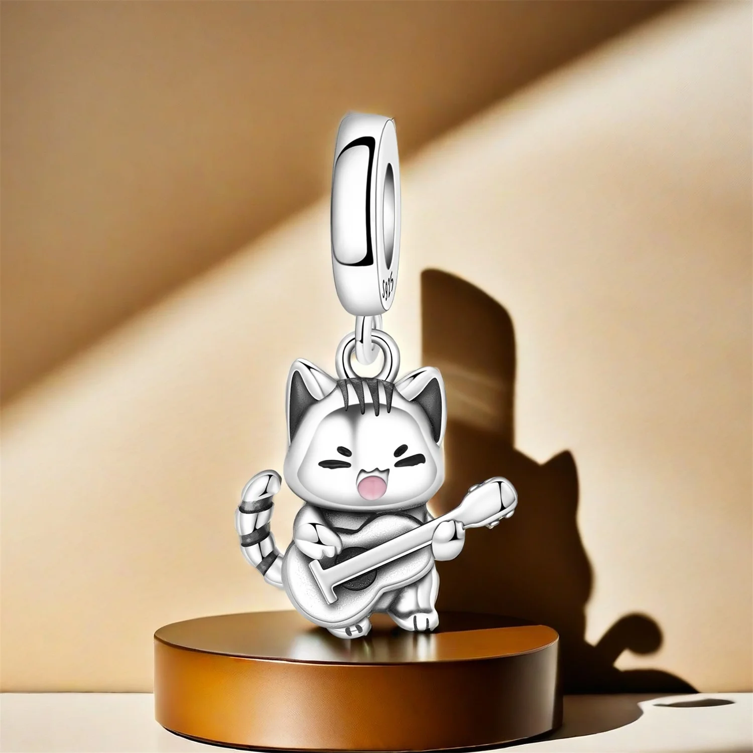 CYMYSS 2025 جديد S925 فضة الزركون الغناء القط قلادة غرامة مجوهرات هدايا عيد الميلاد المرأة DIY بها بنفسك السحر