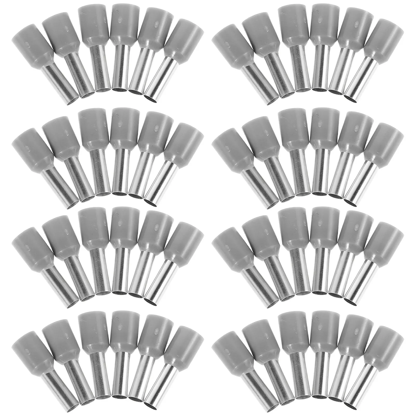 100Pcs Waterproof Tube Cold Press Terminals Copper Conductive Crimp Connectors for Home Circuits Automotive Electronics Speaker