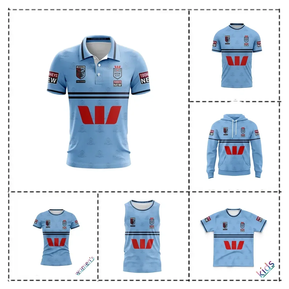 Customization 2023 NSW Blues State Of Origin Home Rugby Jersey Kids - Women's - Men's Size: S-5XL（Print Custom Name Number）