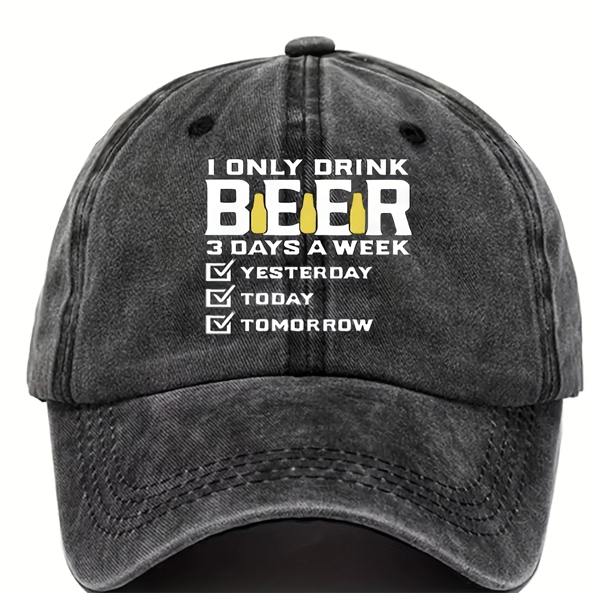 Men'S Adjustable Cotton Baseball Cap with Embossed Flag Theme, Machine Washable with - Fishing & Alphabet Print Design Gift