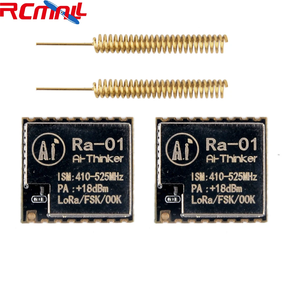 

2 шт./лот LoRa-01 SX1278 модуль LoRa 433 МГц с расширенным спектром беспроводная передача Ra01 V1.0 с антенной для умного дома FZ2801