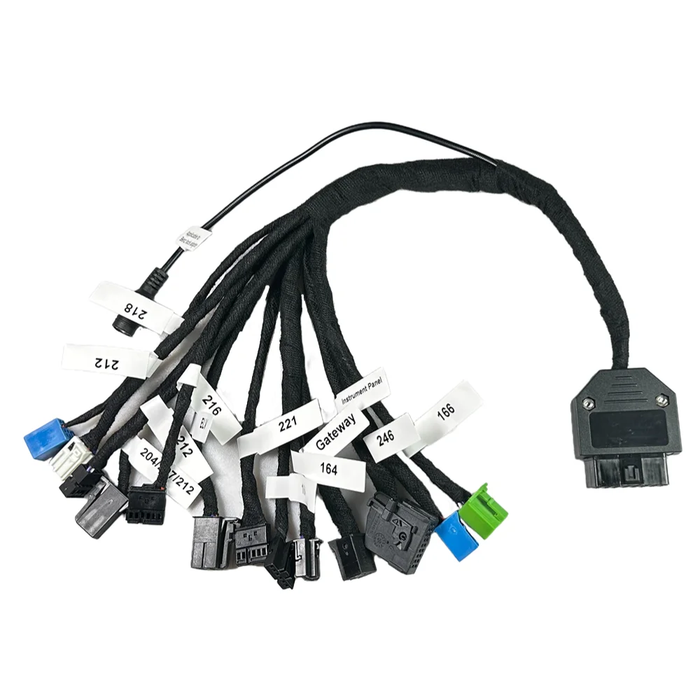 New 15 in 1 ELV wiring harness key lost all matching platform VVDI tablet  for W164/W212/W221/W246/W218/W204/W447 IM508 MB Tools