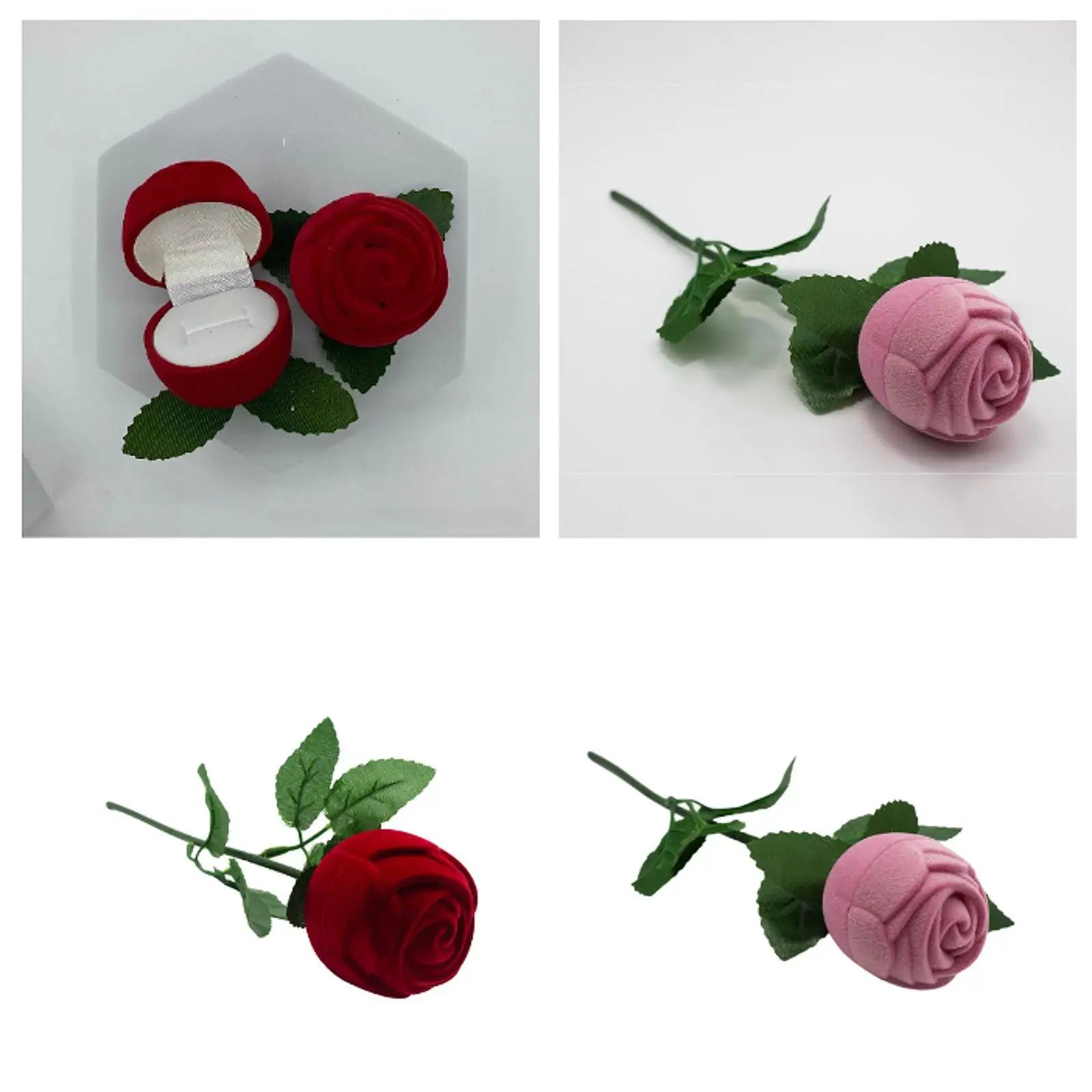 

Rose Ring Box, Engagement Ring Box Valentine's Day Gifts for Her Proposal Ring Box for Engagement