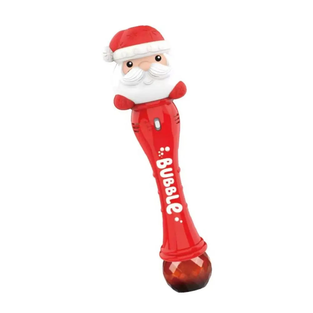 Plástico santa bolha soprando máquina natal santa automático varinha de bolha brinquedo ao ar livre varinha de bolha engraçado