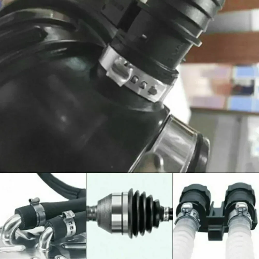 24pcs Car CV Boot Clamp Adjustable Stainless Steel Drive Shaft Axle Joint Clip Fit Attaching Rubber CV Joint Boot 25-50/50-120mm