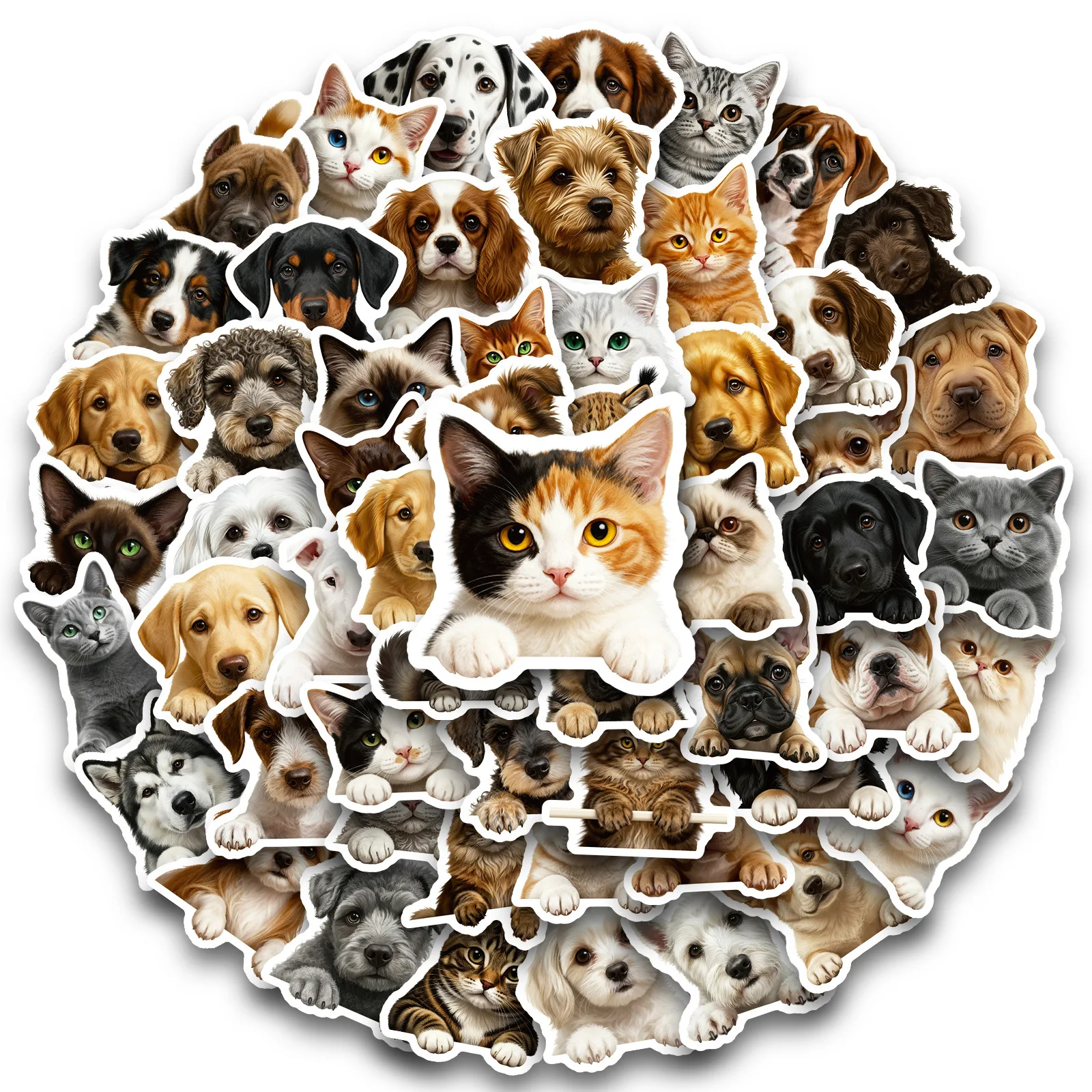 10/56 Uds nuevos pegatinas de gatos y perros lindo juguete de Graffiti DIY guitarra refrigerador teléfono maleta para portátil taza de agua monopatín